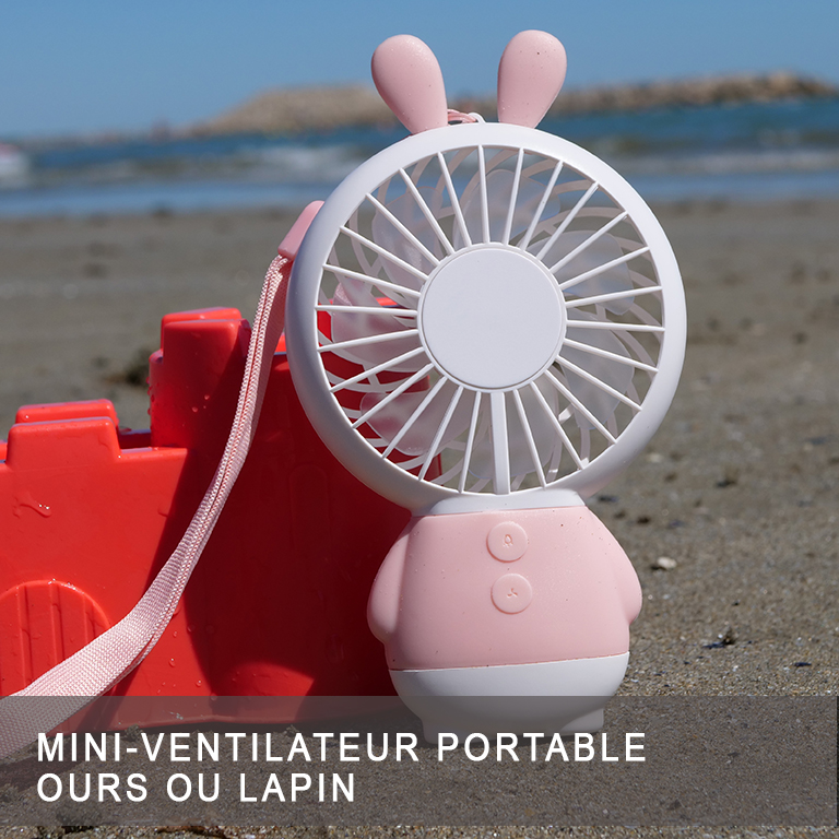 Ventilateur portable ours ou lapin - La Sélection